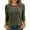 A01_Army Green, variant on Womens 3/4 Sleeve Shirts Plain Classic Light Warm Thermal Blouses Crew Neck Tops Ultra Soft Textured Pullover Sweater Blouses Spring Outfits 2025 Pullover Fall Winter Clothes