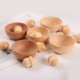 thumbnail image 4 of Wooden Acorns Counting & Sorting Kit - Unfinished Wood Set of 20 Acorns and 6 Bowls, 4 of 12