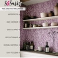 thumbnail image 4 of S4Sassy Paisley Floral Print Wallpaper - Asian Style Wall Covering, 25" x 120" Self-Adhesive Textured Vinyl Wallpaper, Decorative Walls Wrap, Easy DIY Wall Covering For Bedroom, Living Spaces - Pink, 4 of 9