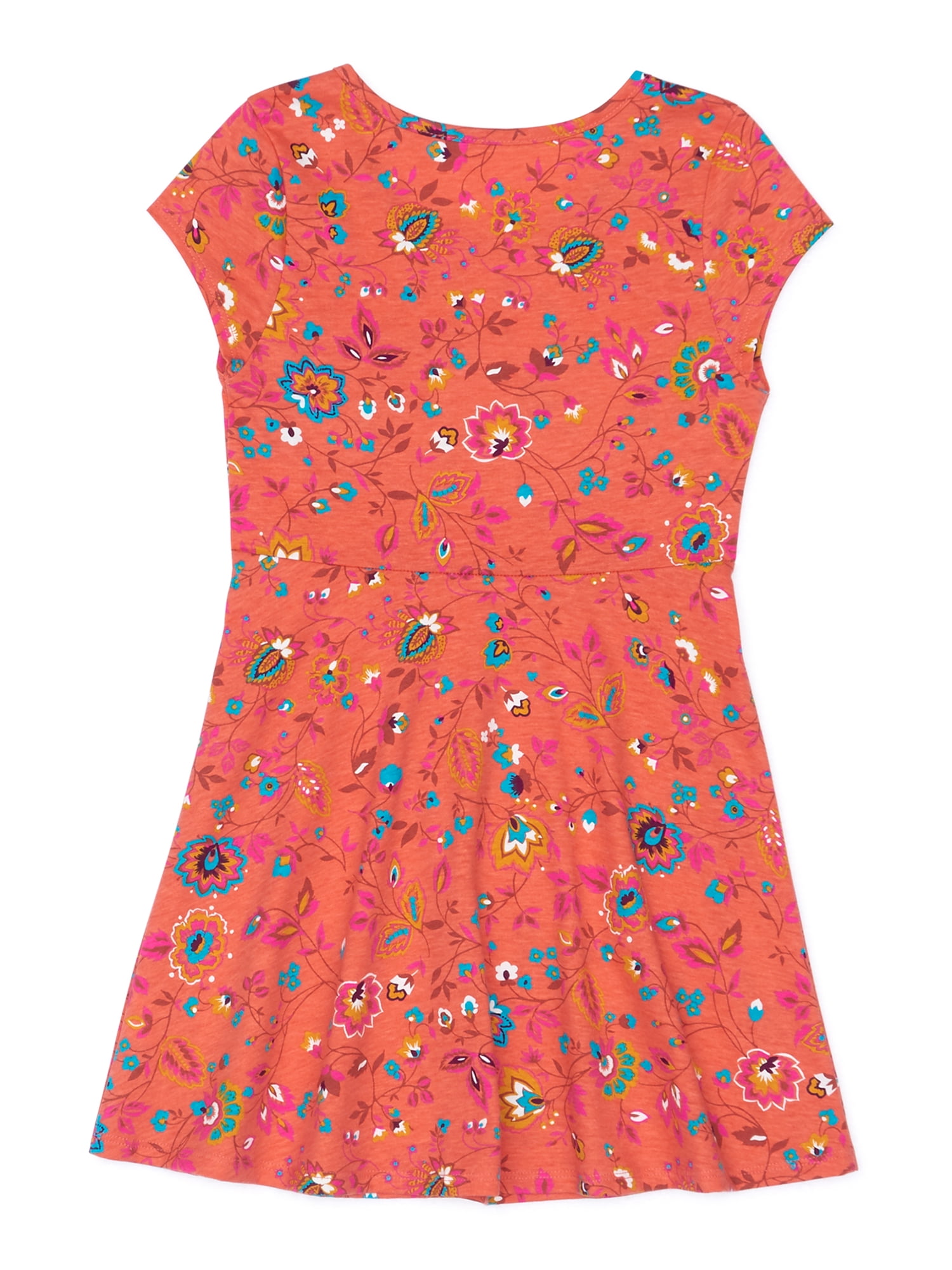 Wonder Nation Girls Floral Dress, Sizes 4-18 & Plus