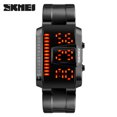 thumbnail image 3 of Reloj de los hombres 1179 Reloj LED digital rectangular para hombre 5ATM Reloj deportivo informal resistente al agua Semana Calendario Reloj masculino para estudiantes Adolescentes Teenger 1 1, 3 of 5
