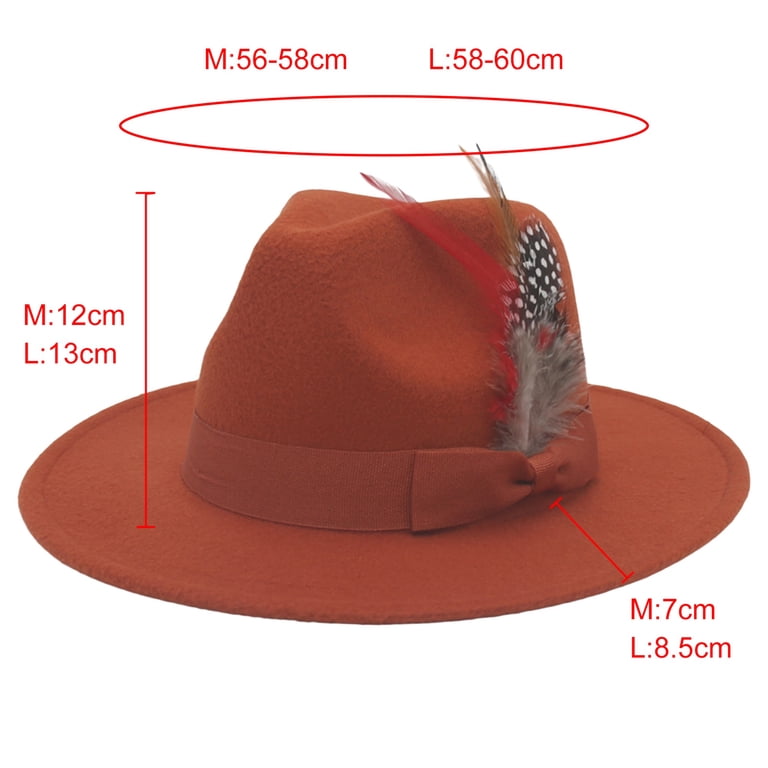 Classic Fedora Hats for Men Women Wide Brim Felt Hat Panama  display picture 1