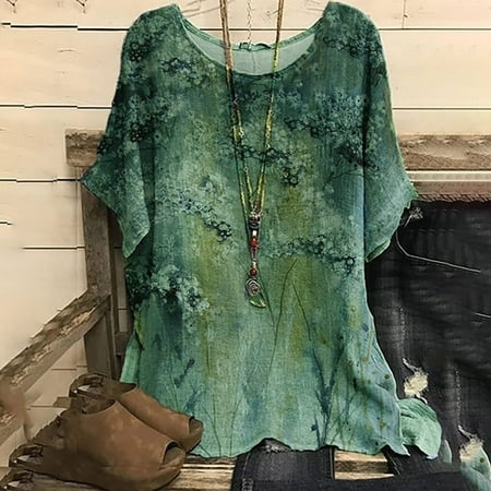 

Tawop Cute Crop Tops For Women Women S Loose Printed Short Sleeve Pocket Wine 6