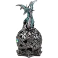 thumbnail image 4 of Ebros Dragon Perching On Color Changing LED Orb Night Light Statue (Aqua Blue), 4 of 8
