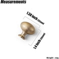 thumbnail image 4 of Goo-Ki 1.4Inch(36MM) Oval Champagne Bronze Cabinet Knobs, Zinc Alloy Modern Kitchen Knobs for Drawer, Dresser Cupboard Wardrobe, 6 Pack, 4 of 6