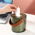 thumbnail image 4 of Plastic Ice Bucket Beer Bucket Champagne Household Portable Rolling Paper Wash Towel Tube Transparent Basket Fruit Art Pen Storage Bucket, 4 of 7