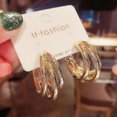 thumbnail image 1 of Women earring girl stud ear drop hoop rhinestone big circle simple big circle gold loop----04 gold--Product code 83390 04 gold, 1 of 5