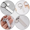 thumbnail image 3 of STRANDCHIC 2-Pack Blank Rectangle Keychain Pendants with Stainless Steel for Custom Crafting, 3 of 8