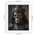 thumbnail image 2 of Paint by Numbers Kit for Adults, Regal Skeleton Red Eyes Crown Paint by Numbers, Easy Paint by Numbers Kit for Adults Beginner, DIY Adult Paint by Number Kits on Canvas, 12x16in Home Decor, 2 of 7