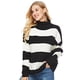 thumbnail image 4 of Nuevo suéter de punto con cuello alto a rayas informal de otoño e invierno para mujer, camisa con parte inferior de punto suelta europea y americana, 4 of 4