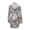 thumbnail image 6 of oyyn Fashion Women Short Dress Diamond Elegant Commuting Long Sleeves Lapel Midi Shirt Dress M, 6 of 6