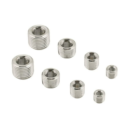 - Mr. Gasket Co. 6352G MRG6352G CHROME PIPE PLUG SET 8 PC