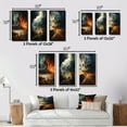 thumbnail image 4 of Designart "Storm Raging SPIRAL III" Nautical & Beach Framed Wall Art Set Of 3 - Grey Storms Frame Gallery Wall Set For Home Decor, 4 of 7