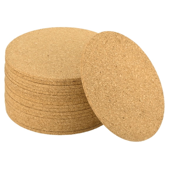 18Pack Cork Coaster for Drink, 100mm/3.94inch Round Cork Mats (3mm Thick)