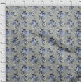 thumbnail image 4 of oneOone Tissu Viscose Chiffon Bleu Moyen Floral Rétro Matériel de Robe Tissu Imprimé Tissu au Mètre 42 Pouces de Large, 4 of 5