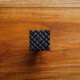 thumbnail image 2 of Renovators Supply Iron Kitchen Cabinet Knob Pull Square Diamond Grid style Black Powder Coat Finish Decorative Metal Knobs for Kitchen Cabinet or Drawer Pull Handle w/Screws, 2 of 7
