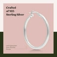 thumbnail image 5 of Kezef Sterling Silver Hoop Earrings for Women - 925 Earring Hoops - Hypoallergenic - 35mm, 5 of 7