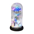 thumbnail image 4 of Flores artificial con LED Iluminado Decoración para el hogar Flor hecha a mano con cubierta de vidrio para mamá Mujer Esposa Novia , Azul SM SunniMix Flores eternas, 4 of 8