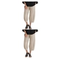 thumbnail image 4 of Sonducket Pantalones casuales ligeros y transpirables para mujer con cintura elástica. Los pantalones están hechos de algodón. Type7 NO7, 4 of 6