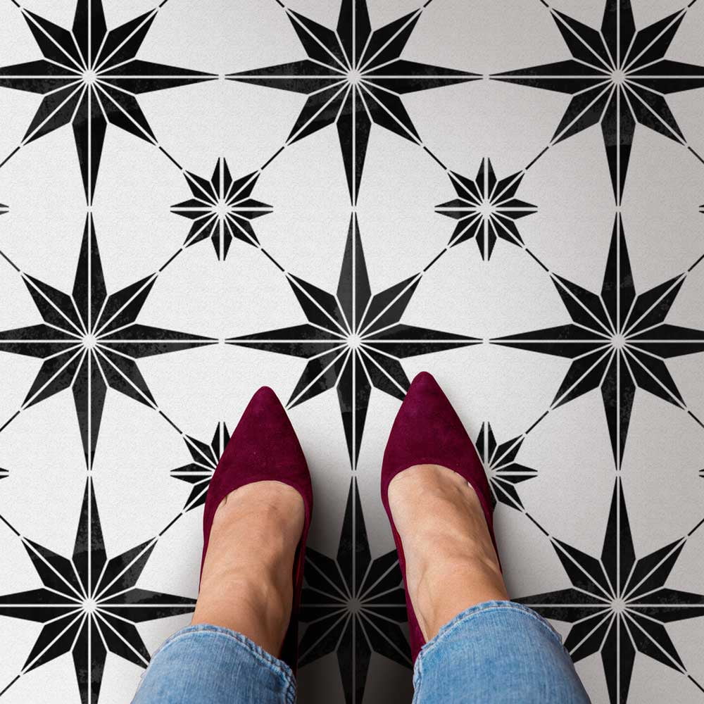 Star Tile Stencil Medium Size 8x8 Tile