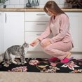 thumbnail image 3 of Pioneer Flower Floral Print Pattern Kitchen Rugs Sets Of 2,Anti Fatigue Kitchen Mat Rugs Non Slip Washable,Decorative Kitchen Floor Mats for Kitchen,Sink,Laundry,17"x30"+17"x47", 3 of 7
