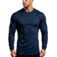 thumbnail image 3 of Mfakffe Mens Long Sleeve T Shirts Crew Neck Casual Basic Pullover Shirt Casual Basic Tee Soft Breathable Lightweight Tops, 3 of 5