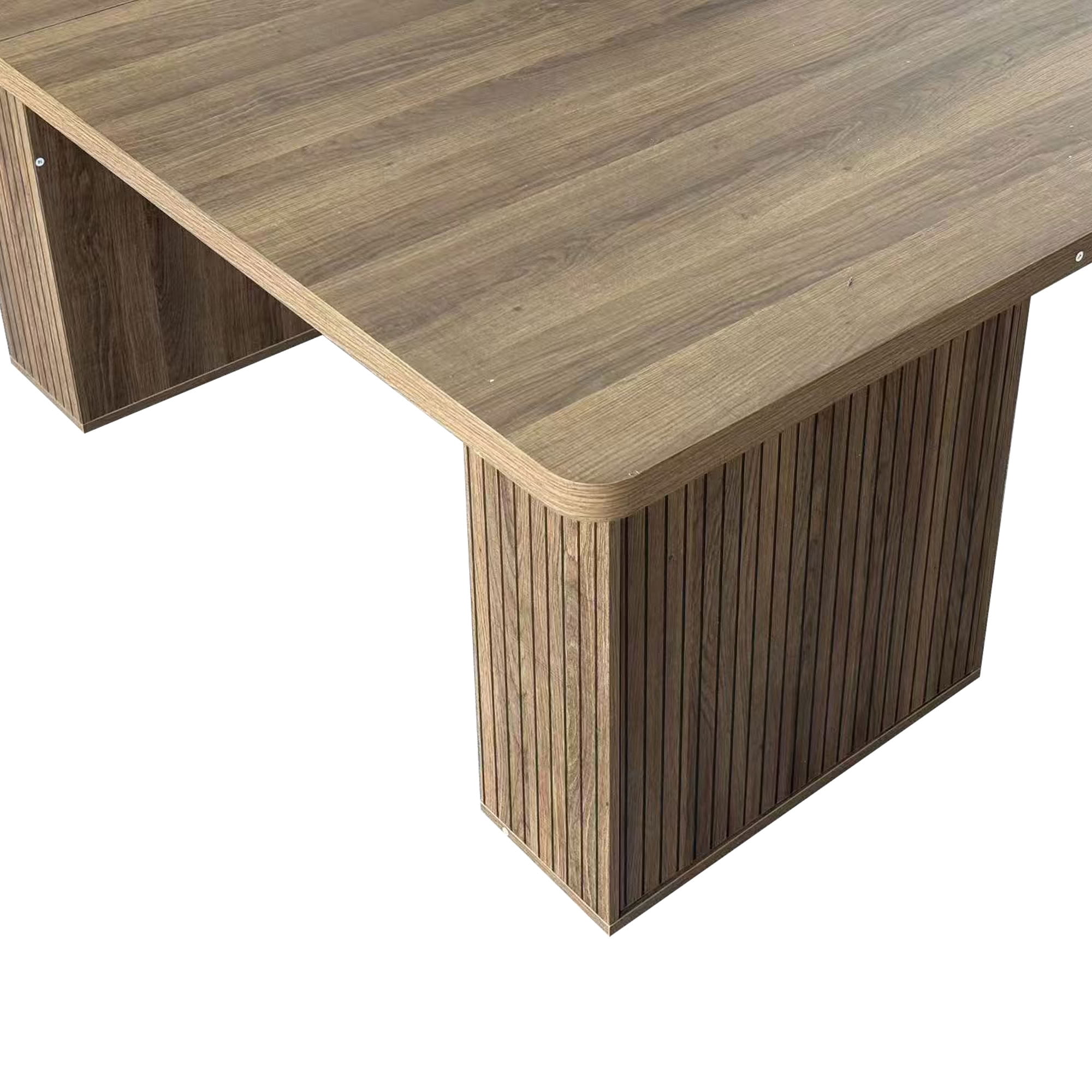 MAYEERTY Extendable Rectangular Dining Table for 6-10, Modern Expandable Kitchen Table with Built-in Storage Cabinet & Hidden Extension Leaf, for Dining Room, Apartment, Kitchen
