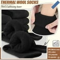 thumbnail image 5 of 5 Pairs Women Merino Wool Boot Socks Warm Thermal Winter Thick Hiking Cozy Cabin Crew Comfy Socks for Ladies, 5 of 6