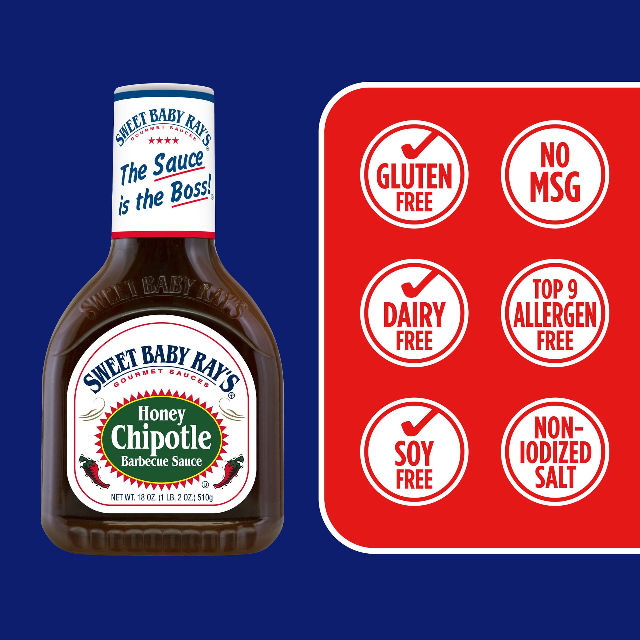 (12 pack) Sweet Baby Ray's® Honey Chipotle Barbecue Sauce 18 oz
