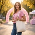 thumbnail image 4 of JULMCOMO Breast Cancer Shirts for Women V Neck Floral Pink Ribbon Print Breast Cancer Awareness Loose Comfy Tshirts Casual Soft Graphic Tees Light pink 2XL, 4 of 6