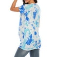 thumbnail image 4 of LilyLLL Pregnant Womens Tie Dye Print T Shirt Summer Maternity Short Sleeve Blouse Tops, 4 of 4