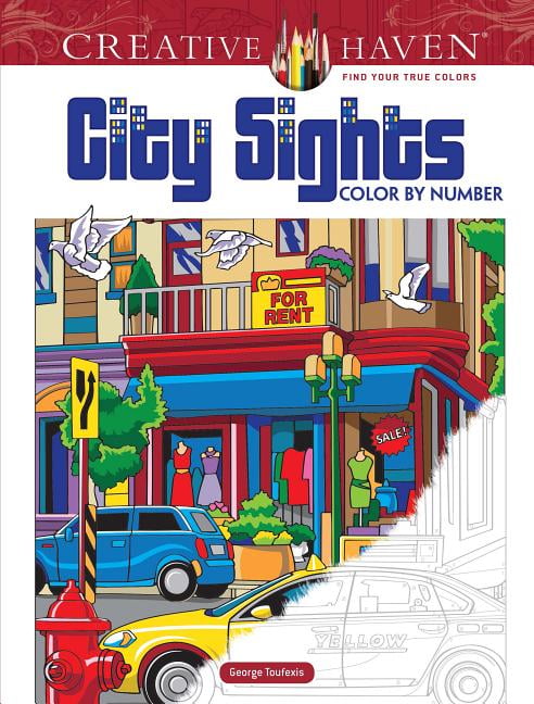 Creative Haven Coloring Books, American Landscapes Color By Number