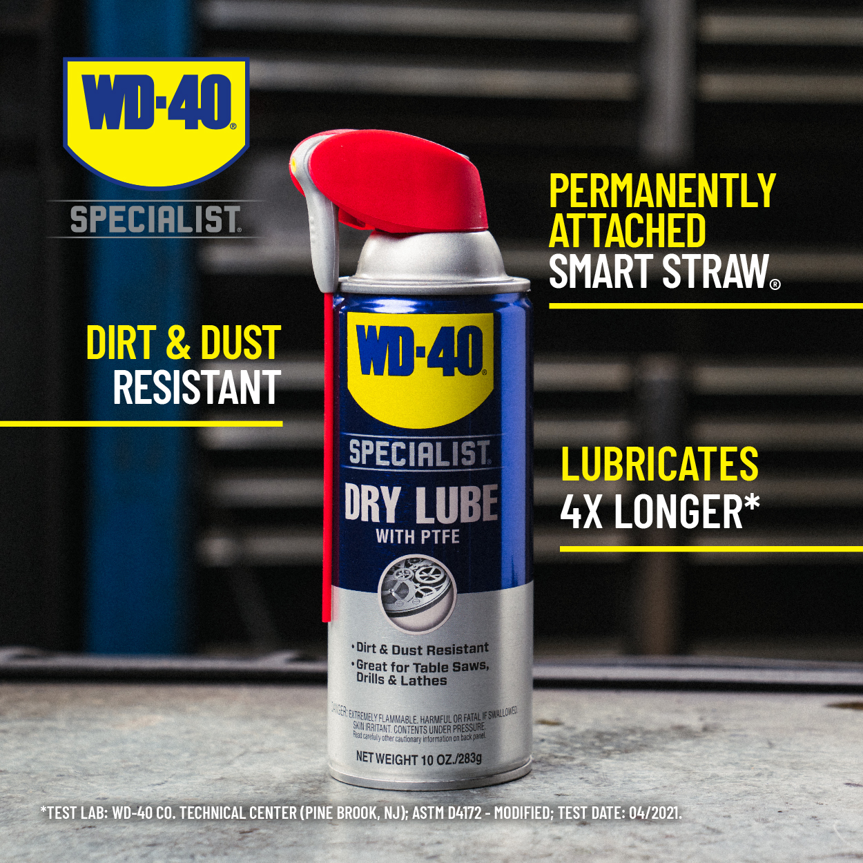 WD-40 Specialist Dry Lube with PTFE, Lubricant with Smart Straw Spray, 10 oz - image 2 of 9