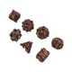 thumbnail image 2 of Metal Dice Set Red Gold Hollow Metal Dice Pure Copper Skeleton Pattern 7pcs  for Board Games ANGGREK Otros, 2 of 8