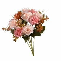 Bdday Birthday Decorations for Women High-End Artificial Flowers Diamond Rose Artificial Flowers 5 forks 10 Mini Roses Home Decoration Plastic Flowers Dorm Decor