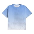 thumbnail image 5 of WAENQINLA Plus Size Men's Tee Shirts Big and Tall Short Sleeve Round Neck Casual T-Shirt Fashion Gradient Color Graphic Tees Stretchy Lightweight Summer Tops Light Blue T Shirts,Size 2XL-5XL, 5 of 6