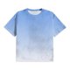 thumbnail image 4 of Tops para hombre, blusas y camisas de manga corta con cuello redondo para hombre, blusa informal grande con cuello redondo y manga corta degradada, blusa de poliéster para hombre, 4 of 5