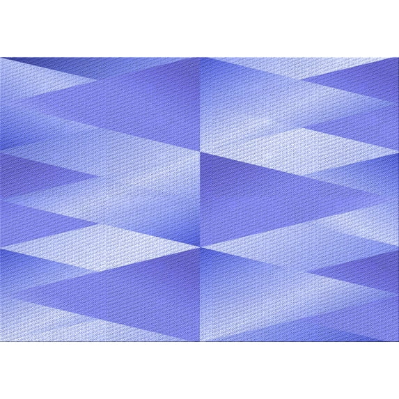 Ahgly Company Machine Washable Indoor Rectangle Transitional Light Slate Blue Area Rugs, 7' x 9'