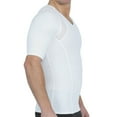 thumbnail image 3 of Men's Insta Slim VS2307 Power Mesh V-Neck T-Shirt w/ Back & Side Support (Black 2XL), 3 of 11