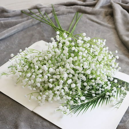 Fleur artificielle gypsophile fausses plantes en silicone pour mariage  famille hôtel fête décoration 10 blanc | Walmart Canada