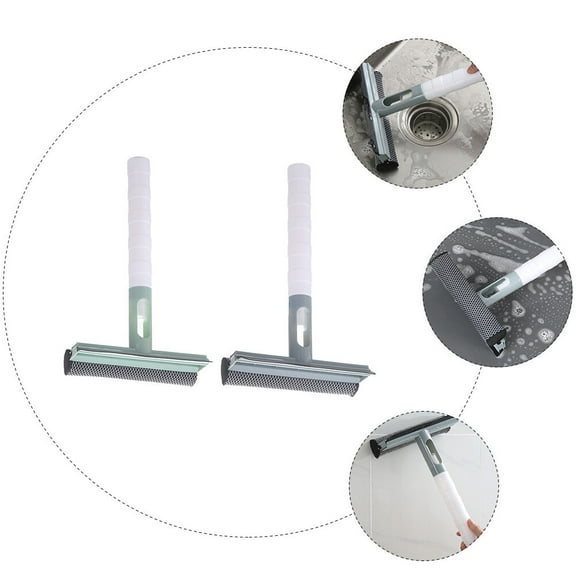 Masteelf 2Pcs Glass Wiper Glass Cleaning Squeegee Glass Cleaning Tools (Random Color)