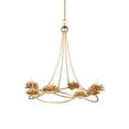 thumbnail image 3 of Currey And Company 9000-1278 Cyrene 8 Light 32" Wide Wrought Iron Ring Chandelier - Gold, 3 of 6