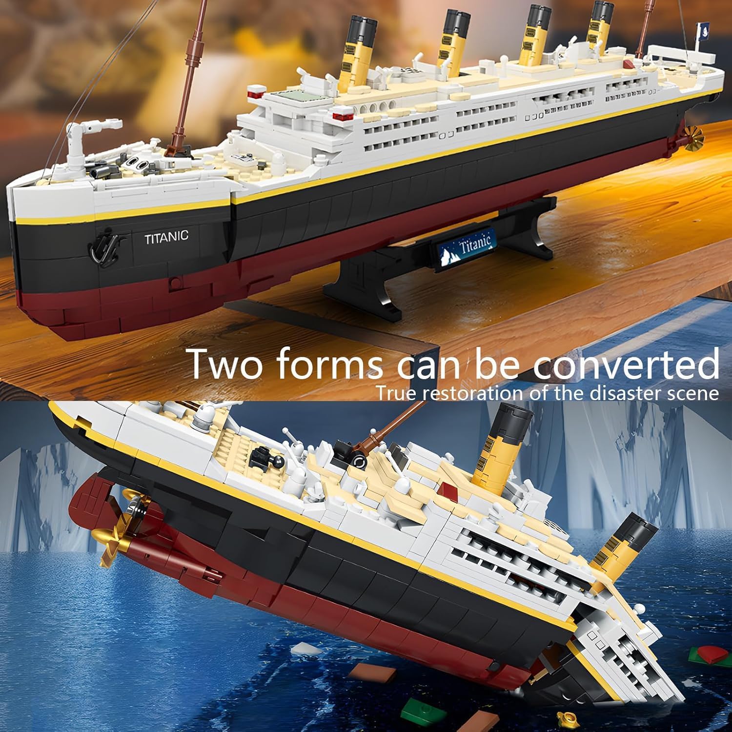dOvOb Titanic Model Building Blocks Set, 2022 Pieces Bricks Kit, Compatible with Major Brands, DIY Ship Model for Teens & Adults