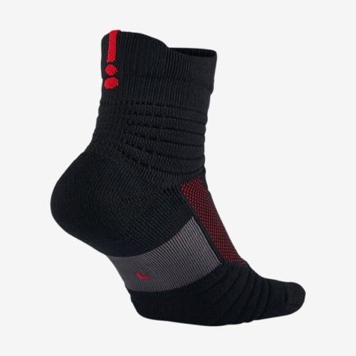 Nike Grip Elite Versatility Crew Black Basketball Socks Men's Size L