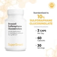 thumbnail image 6 of SuperSmart Broccoli Sulforaphane Glucosinolate 600mg per Day (High Strength) - 10% SGS with Myrosinase - Broccoli Supplement | Non-GMO & Gluten Free - 60 Vegetarian Capsules, 6 of 9