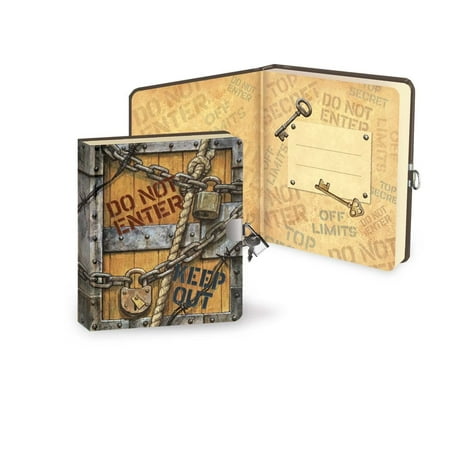 Locking Diary - Top Secret Lock & Key Diary - Writing Toy by Peaceable Kingdom Press (4633)