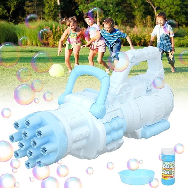 Máquina De Burbujas Para Niños, Fabricante Automático De Burbujas, Pistola De Burbujas Eléctrica De 12 Agujeros, Juguetes Al Aire Libre Para Niños Y Niñas Cateissary FN007209-01