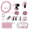 thumbnail image 2 of AIRKOUL 27 Pcs Bling Car Accessories Set for Women, 15 Inch Steering Wheel Covers, Universal Reinestone Vehicle Decorations, Pink, 2 of 9