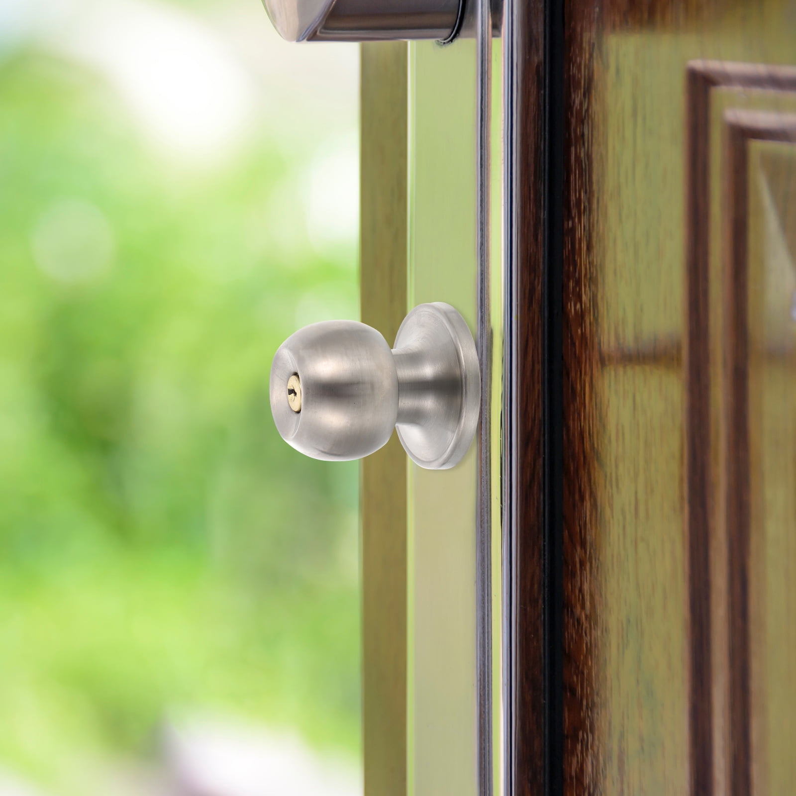 Gongc 1 Set Door Lock Door Knob Interior Exterior Doorknob With Lock And Key Accessory
