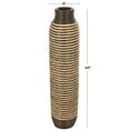 thumbnail image 3 of DecMode Brown Seagrass Handmade Slim Woven Tall Floor Decorative Vase with Dark Brown Striped Accents, 9" x 9" x 40", 3 of 8